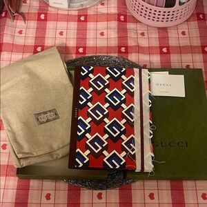 Gucci Red and Blue Notebook